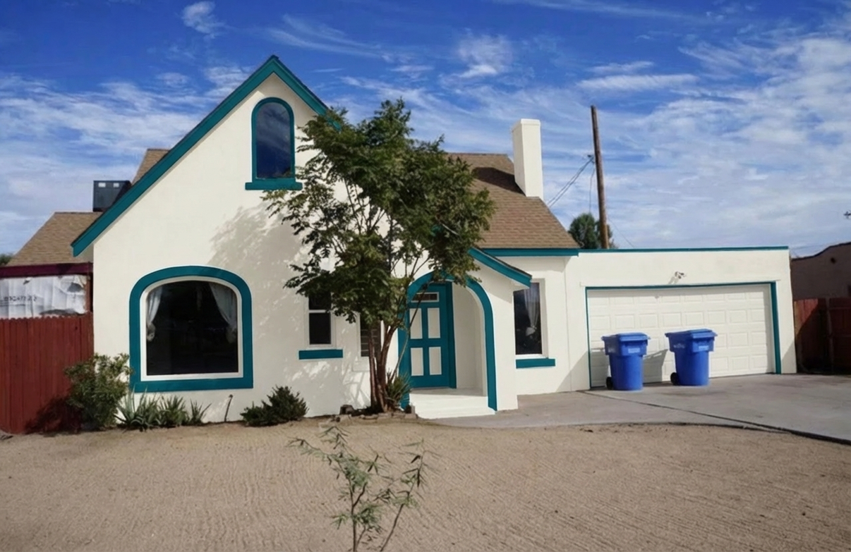 AI-rendered house in new paint colors