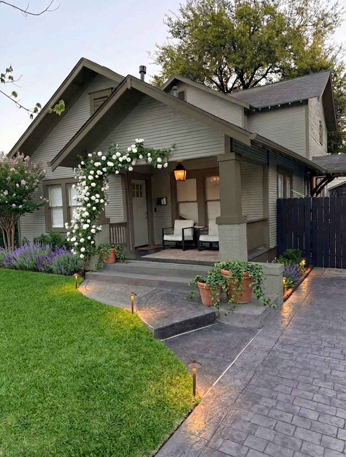 AI-rendered house in new paint colors