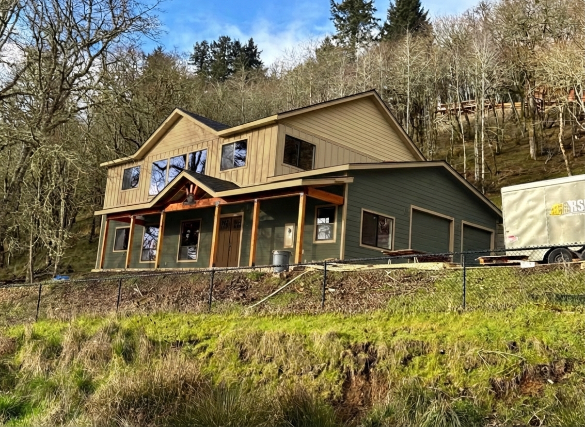 AI-rendered house in new paint colors