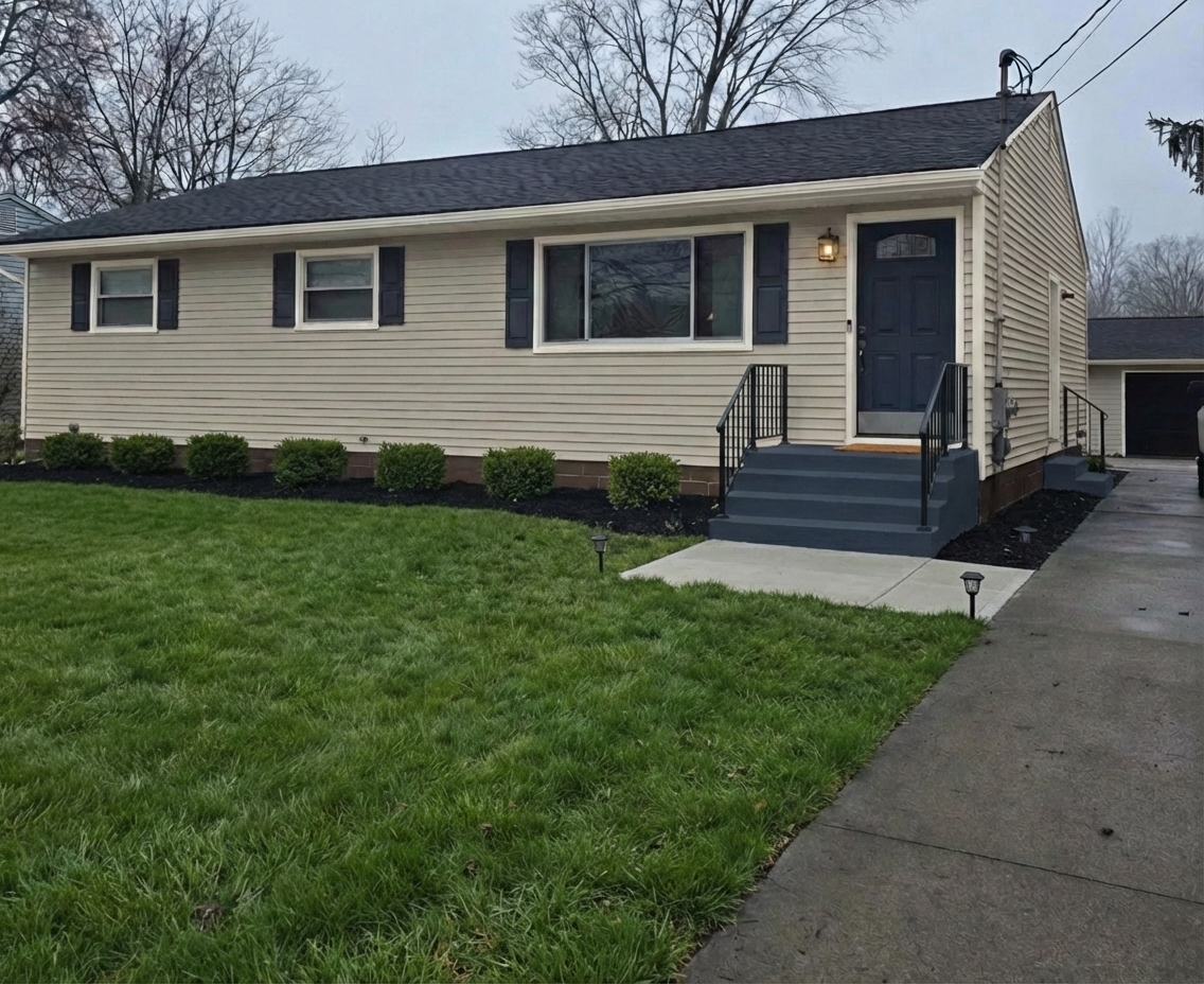 AI-rendered house in new paint colors