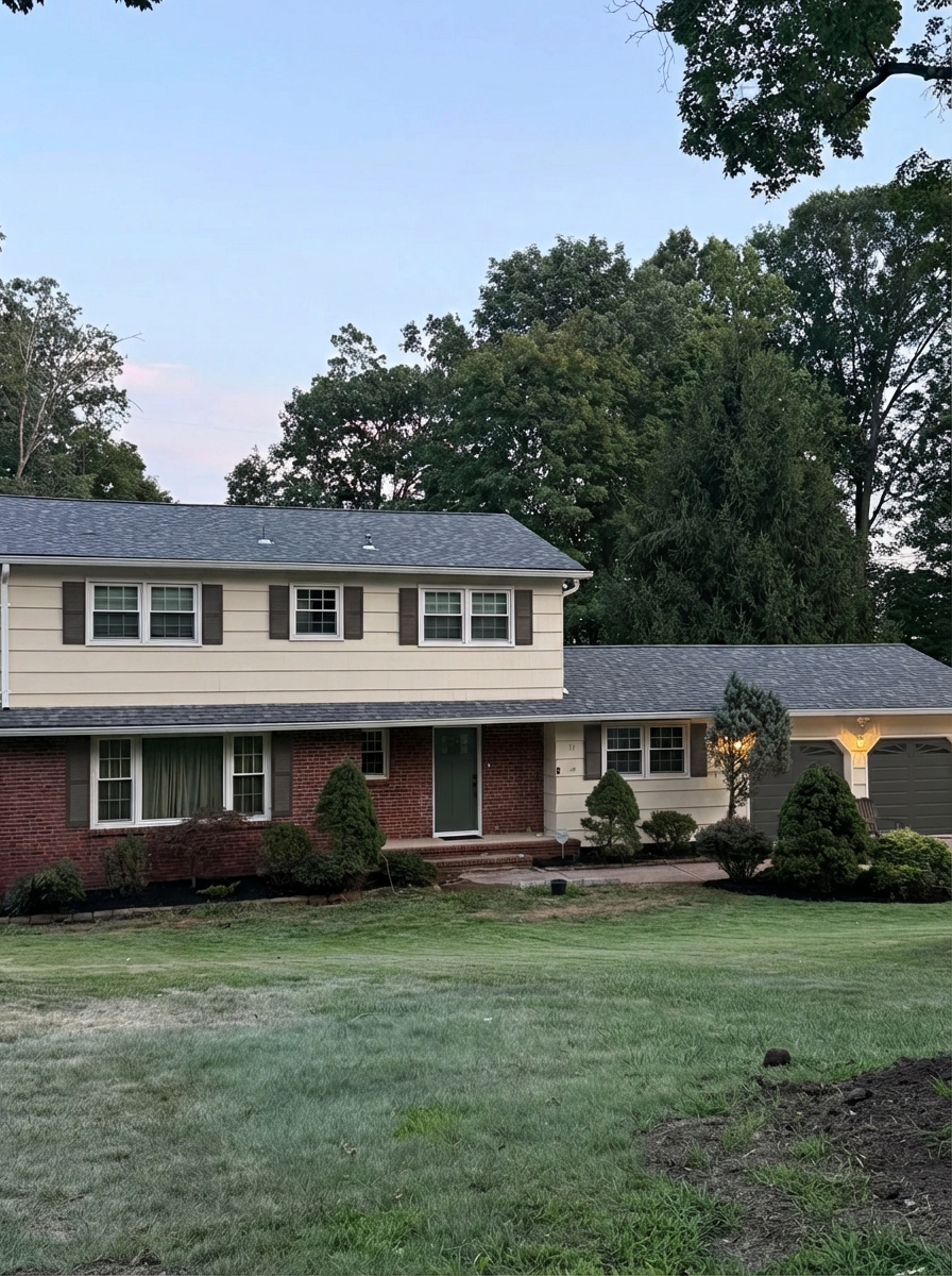 AI-rendered house in new paint colors