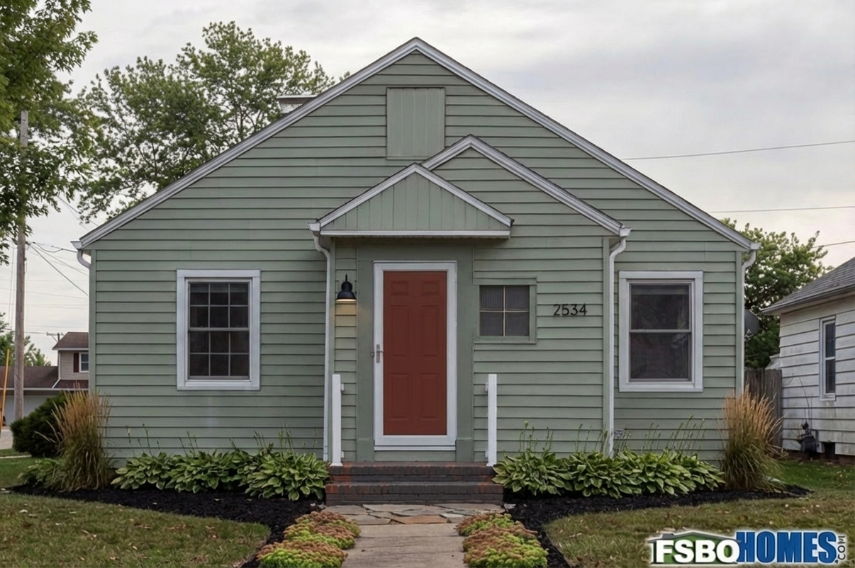 AI-rendered house in new paint colors