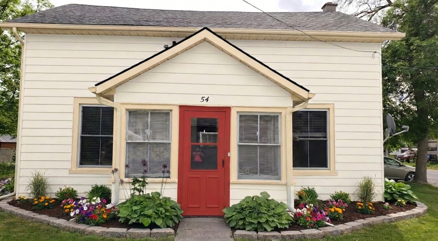 AI-rendered house in new paint colors